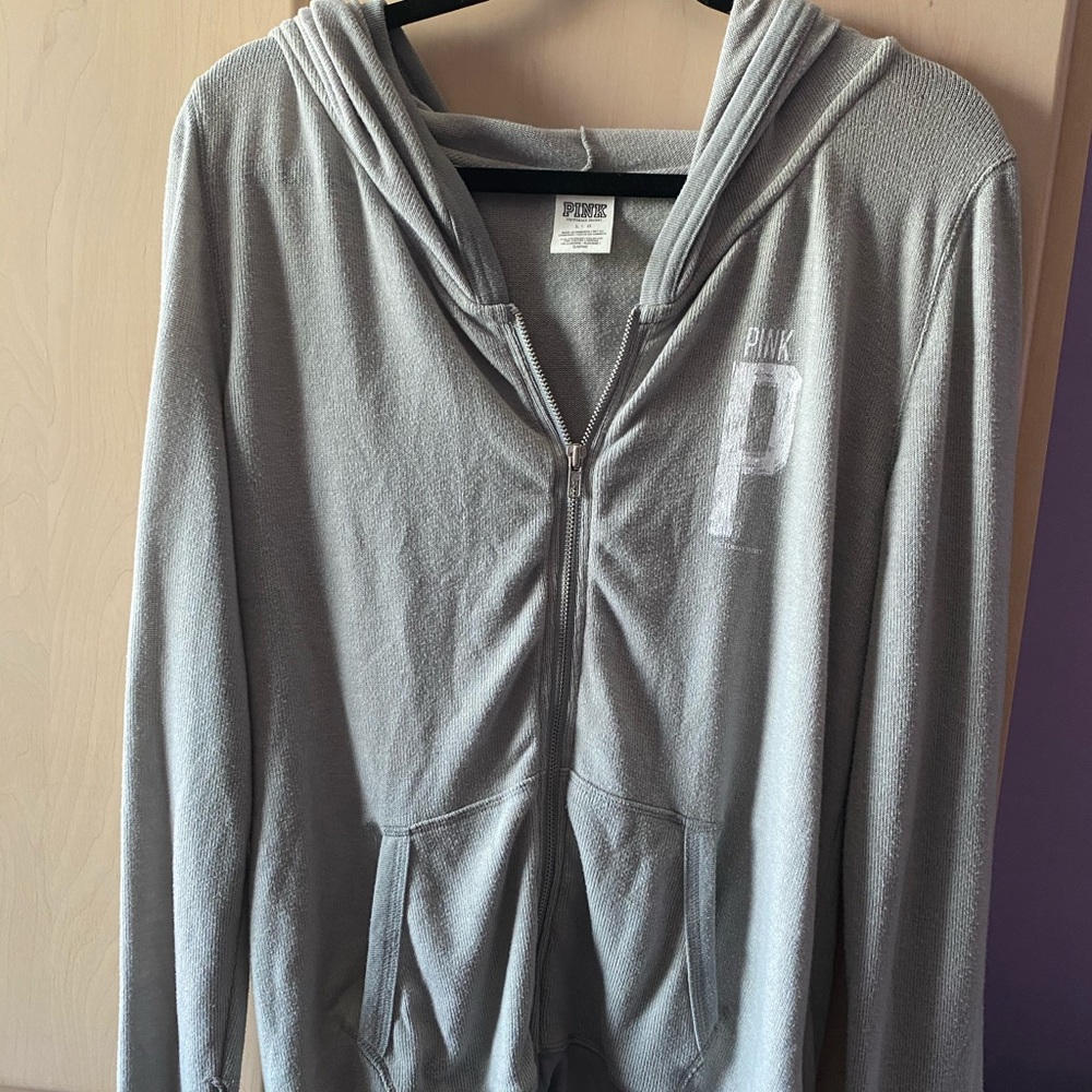 PINK waffle knit hoodie